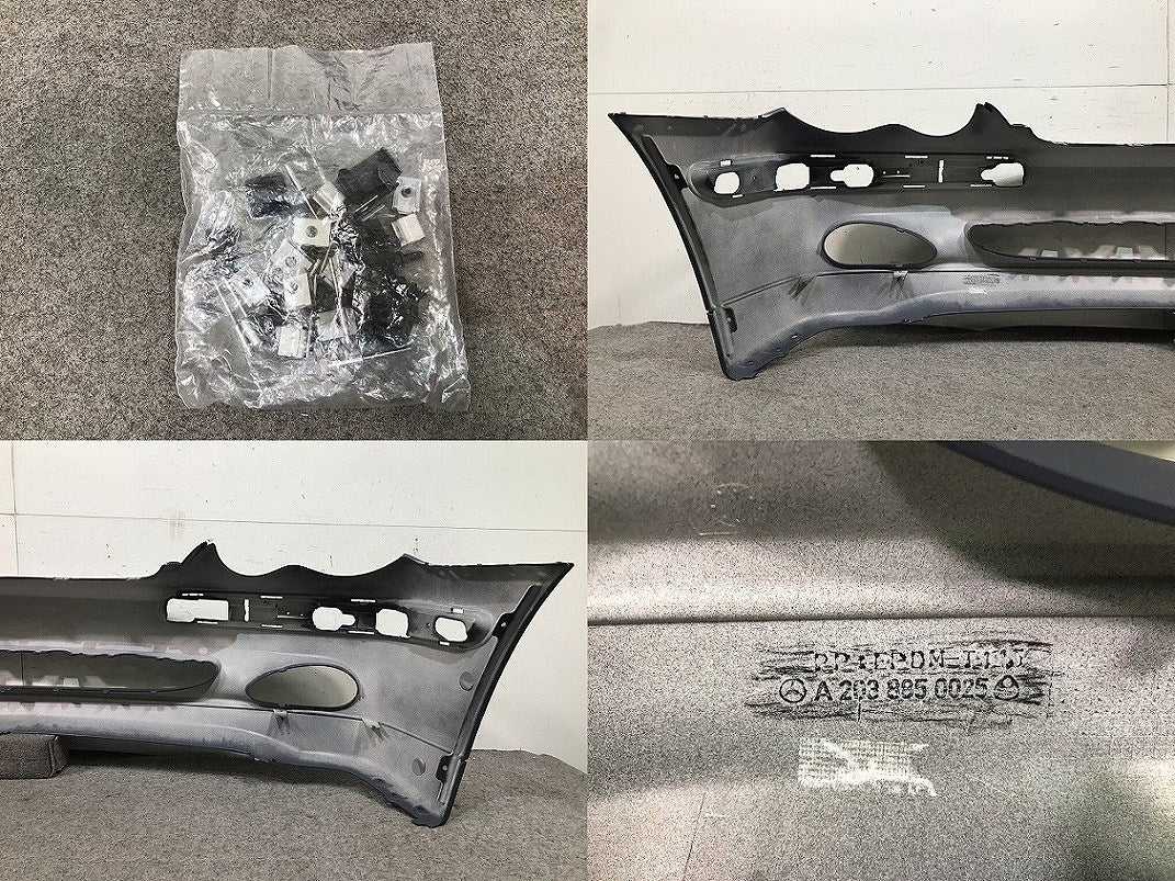 新品! Cクラス/W203 純正 フロントバンパー A 203 885 0025 未塗装 メルセデスベンツ(108641)