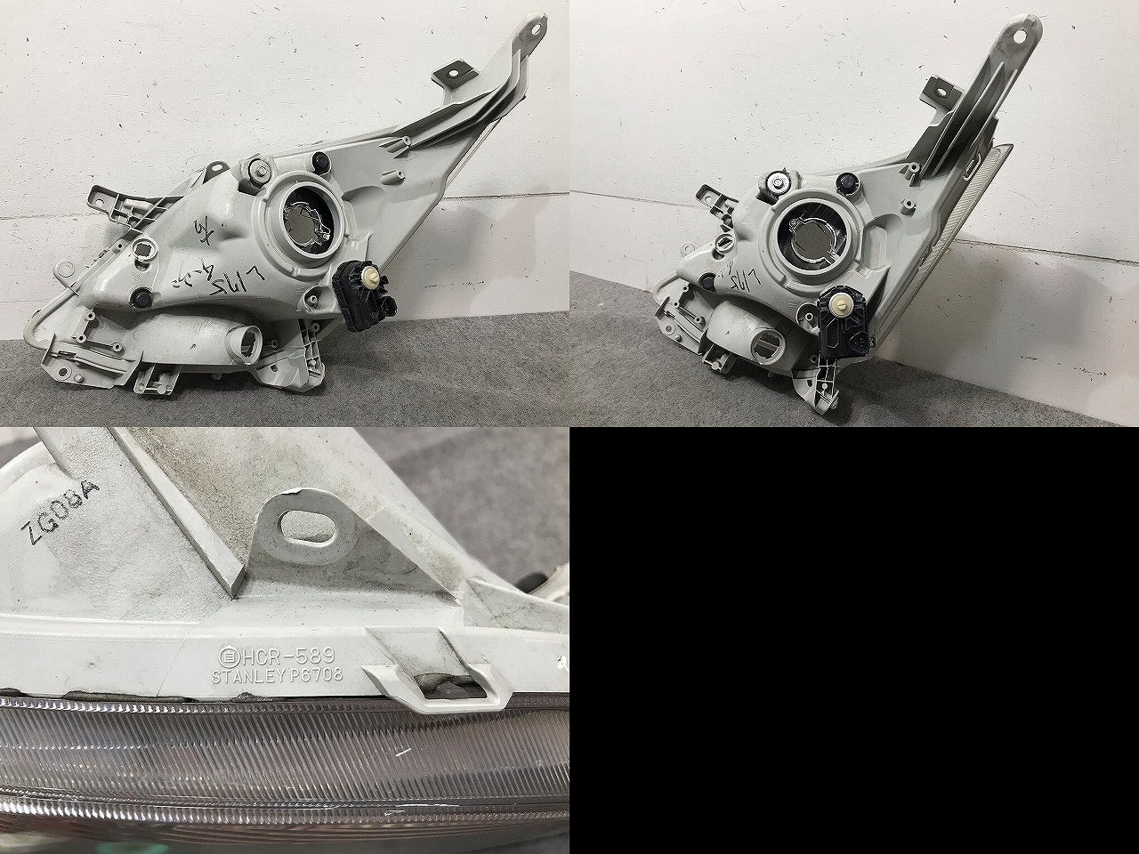 ムーヴ L175S/L185S 純正 右ヘッドライト/ランプ ハロゲン レベライザー STANLEY P6708 ダイハツ(111637)