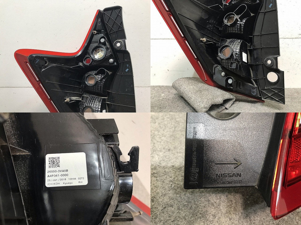 ノート E12/HE12/NE12/SNE12 純正 前期 右テールランプ/ライト/レンズ LED付 ICHIKOH D117 日産(112632)