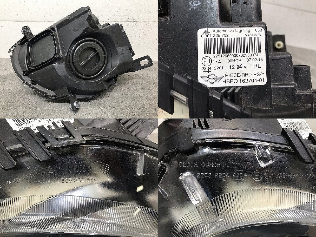 MINI/ミニ R56 純正 右ヘッドライト/ランプ ハロゲン 0 301 225 702 ミニ(113103)