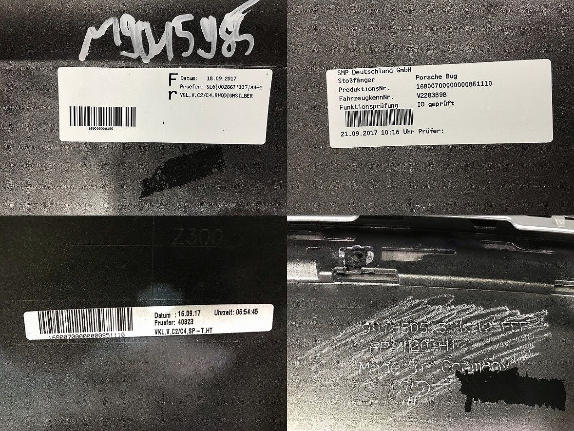 911/カレラ 991 純正 フロント バンパー 991.505.311.12/99150531112 シルバー メタリック ポルシェ/PORSCHE(114033)