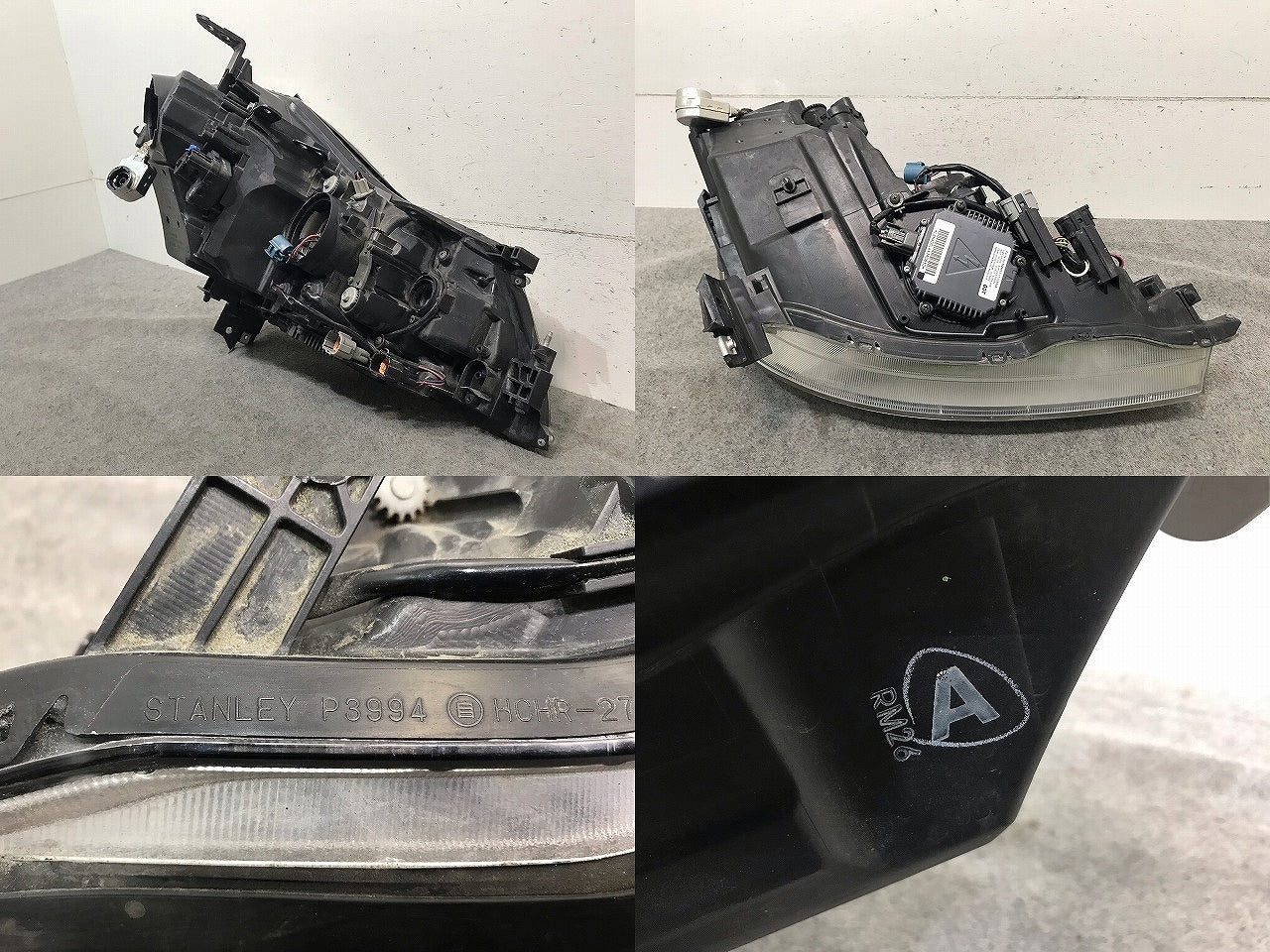 フーガ 50系/Y50/GY50/PNY50/PY50 純正 前期 左ヘッドライト/キセノン HID バラスト レベライザー AFS付 刻印A STANLEY P3994(114780)