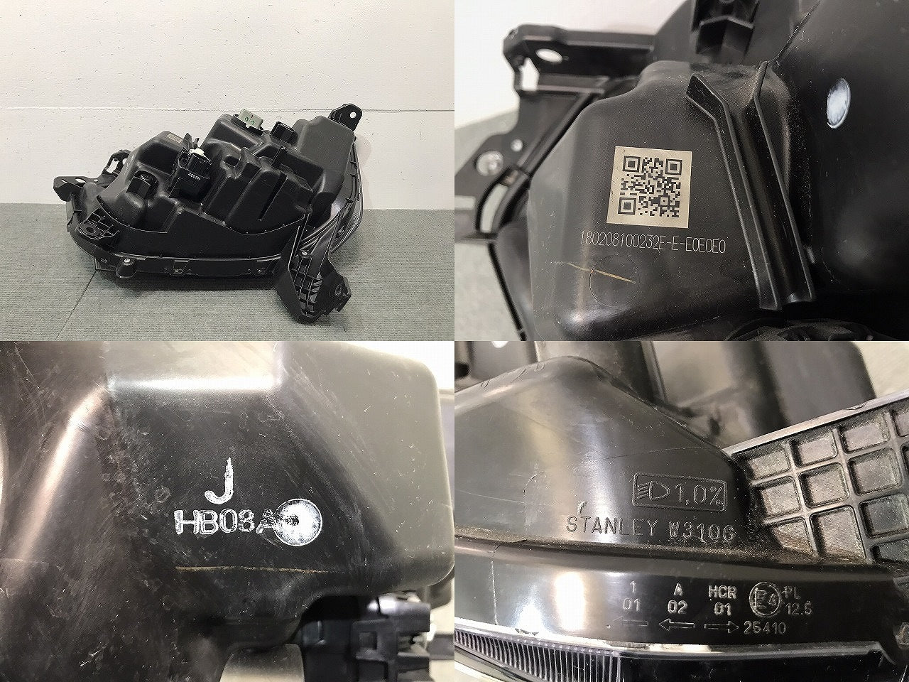 N-BOX/NBOX Nボックス/カスタム JF3/JF4 純正 右 ヘッドライト/ランプ LED レベライザー 刻印J STANLEY W3106 ホンダ(117668)