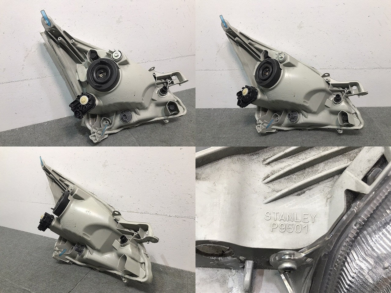 ムーヴ/LA100S/LA110S 純正 前期 左ヘッドライト/ランプ ハロゲン レベライザー 刻印ラ STANLEY P9501 ダイハツ (119336)