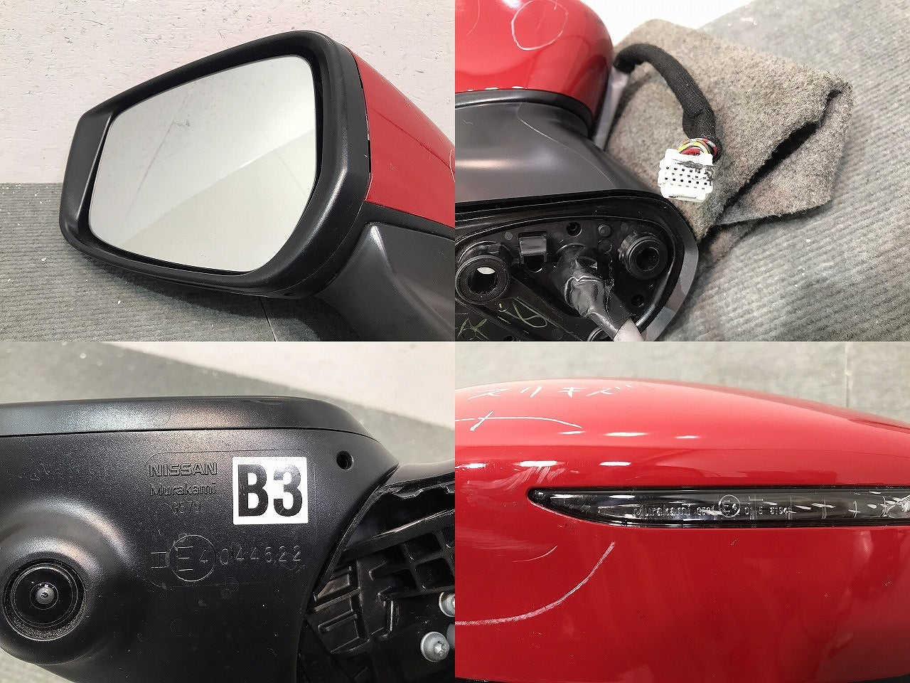 ノート/E12/HE12/NE12/SNE12 純正 後期 左ドアミラー 12線 ウインカー カメラ付 MURAKAMI G579/(ウィンカー部分)G531 96302-5WJ3A (119625)