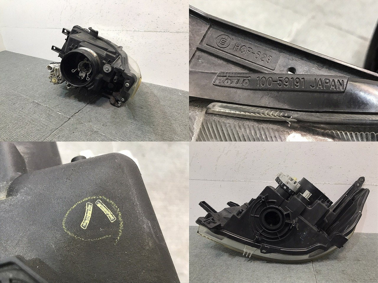 ワゴンR/スティングレー/MH23S 純正 右ヘッドライト/ランプ キセノン HID レベライザー AFS無 刻印ハ KOITO 100-59191 スズキ (121203)
