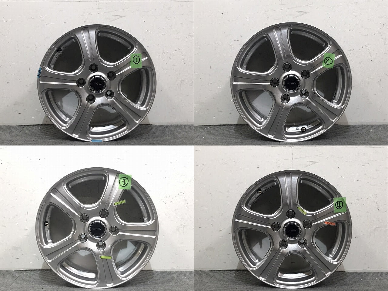 ブリヂストン 社外 ホイール キャップ TOPRUN 4本セット15x6J/ET53/5穴 5H/PCD114.3/ハブ径73mm BRIDGESTONE(125170)