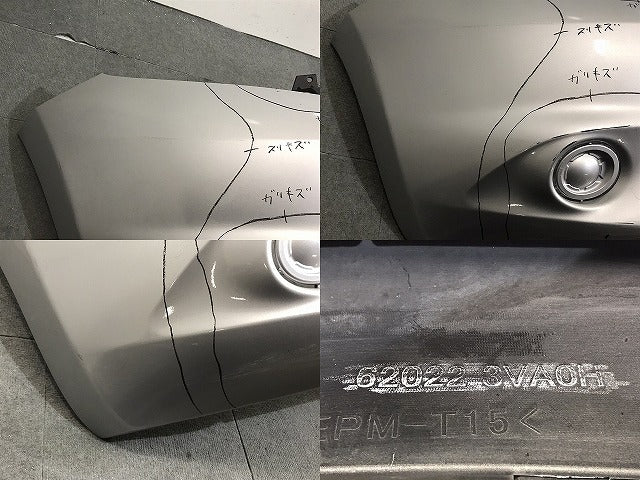 ノート E12/HE12/NE12/SNE12 純正 前期 フロントバンパー 62022 3VA0H ブリリアントシルバーメタリック K23 日産(125394)