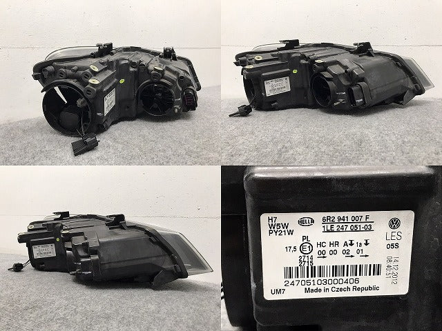 ポロ/POLO 6R系/2009-2014 純正 前期 左 ヘッドライト/ランプ ハロゲン HELLA 6R2 941 007 F フォルクスワーゲン(129173)