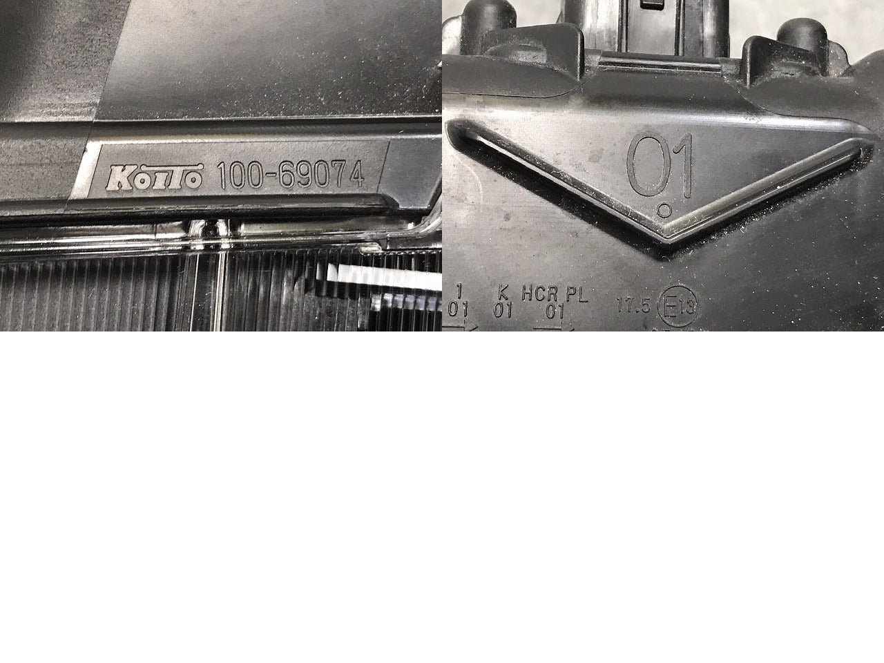 タント/シフォン LA650S/LA660S/LA650F/LA660F 純正 左 ヘッドライト/ランプ LED レベライザー 刻印01 KOITO 100-69074 ダイハツ(129264)