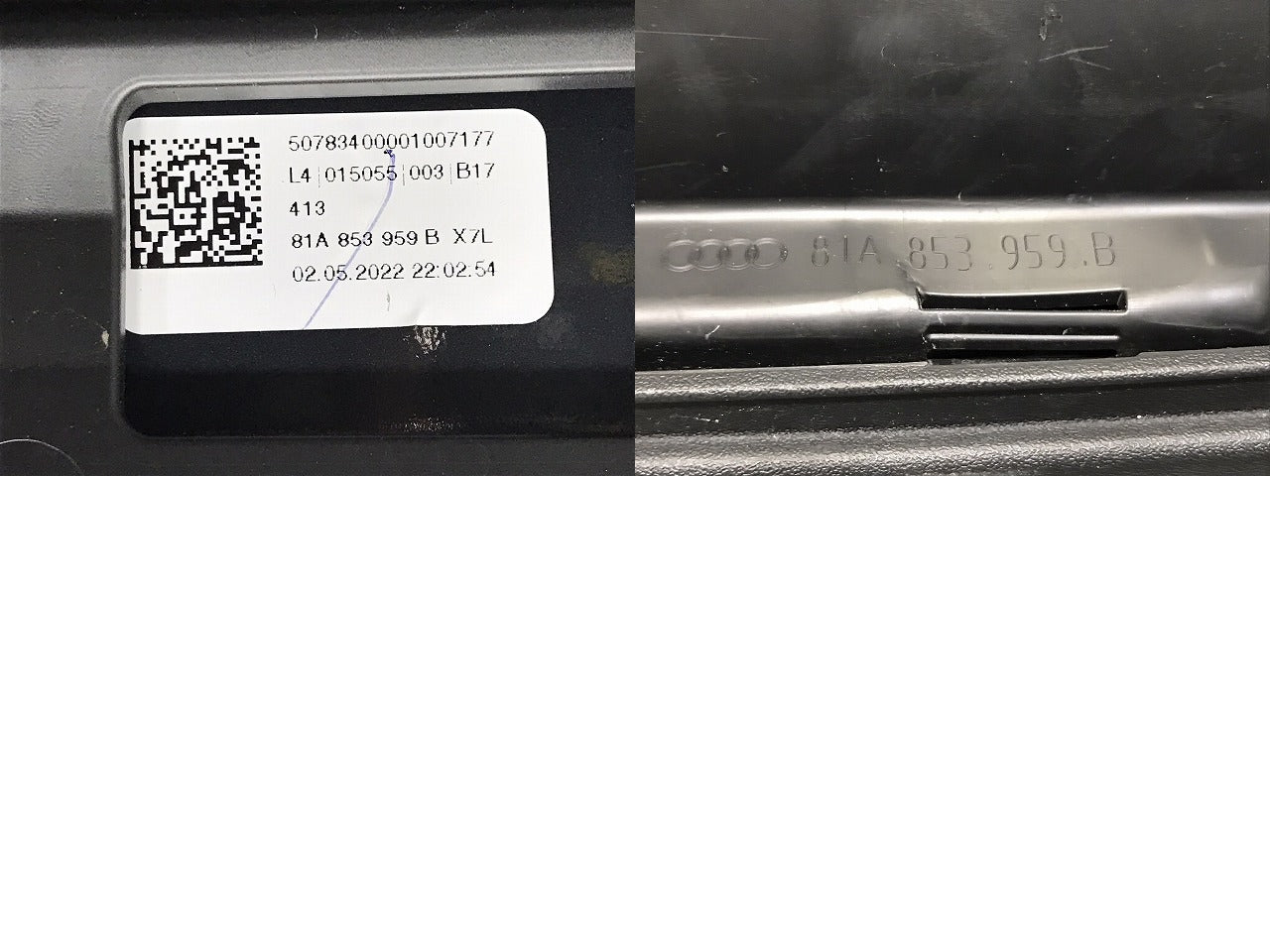 Q2 81A GACHZ GACZE GADFG GADPC 純正 左 フロント ドア サイドパネル ドアモール 81A.853.959.B 81A853959B グレー アウディ(131106)