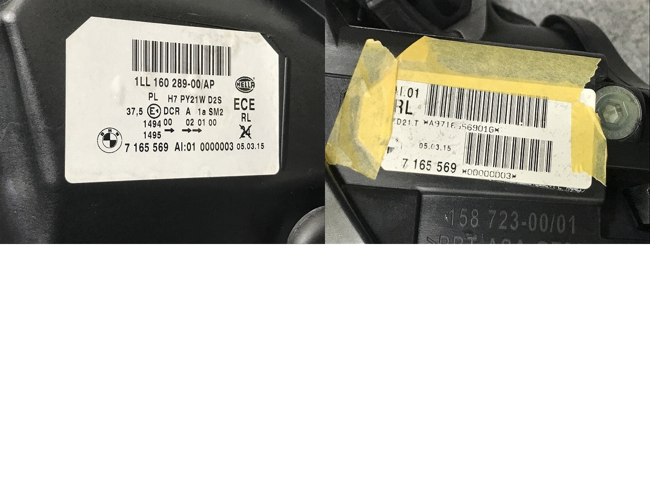 新品!5シリーズ E60/E61 純正 前期 左 ヘッドライト/ランプ キセノン HID AFS無 7 165 569 63127165569 BMW(134011)