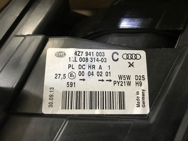 新品!A6(C5)オールロードクワトロ 4B系 純正 左 ヘッドライト キセノン HID AFS無 バラスト HELLA 4Z7 941 003 4Z7941003C ベンツ(134033)