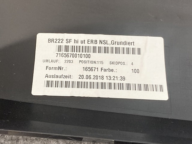 新品!Sクラス W222 純正 リア バンパーガーニッシュ/ディフューザー A222 880 12 47 22288508259999 未塗装 メルセデスベンツ(135109)