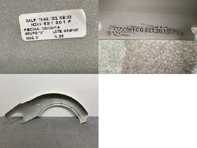 新品!ニュービートル 9C系 純正 左 リア フェンダー 1C0 821 301F 1C0821301FGRU クリーム色 ソリッド フォルクスワーゲン(135280)