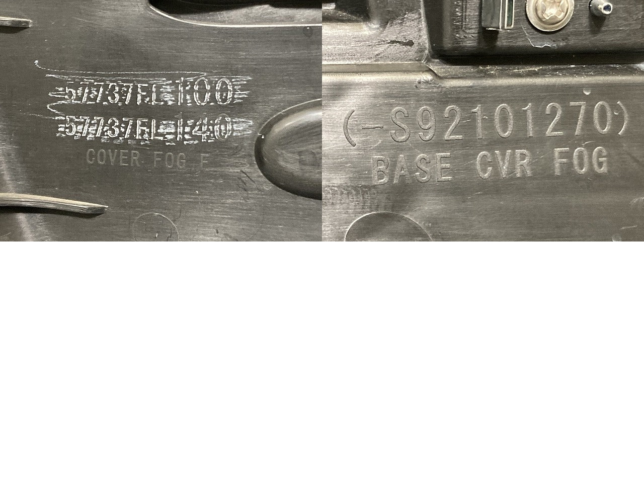 インプレッサ スポーツ/アドバンス GTE 純正 右フロント フォグカバー/フォグランプカバー 57737FL100 57737FL140 ガンメタ スバル(135582)
