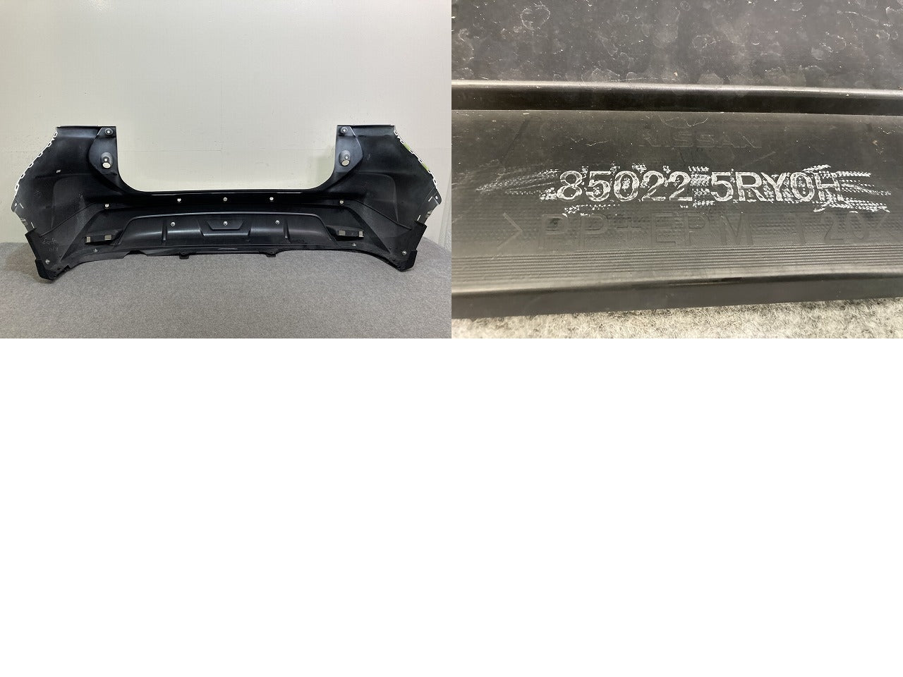 キックス/KICKS P15/RP15/SNP15 純正 リア バンパー アンダープロテクター付 85022 5RY0H ブリリアントホワイトパール QAB 日産(138011)