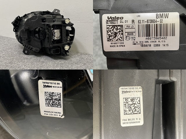 MINI/ミニ F54/F55/F56/F57 純正 右 ヘッドライト/ランプ LED VALEO 63.11-8738654-02 MINI(140064)