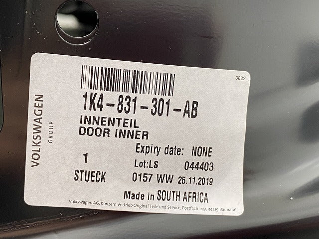 新品!ゴルフ5/GOLFⅤ 1K系 純正 左 フロント ドア インナー パネル 1K4 831 311 1K4831301AB 未塗装 フォルクスワーゲン(140154)