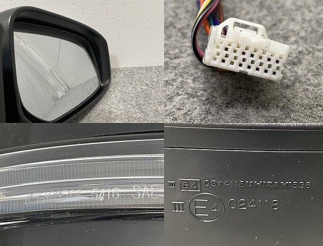 ルークス ハイウェイスター B44A/B45A/B47A/B48A 純正 右 ドアミラー 11線 カメラウインカー付 ICHIKOH 5416 96301-7NE3C ブラック(141385)