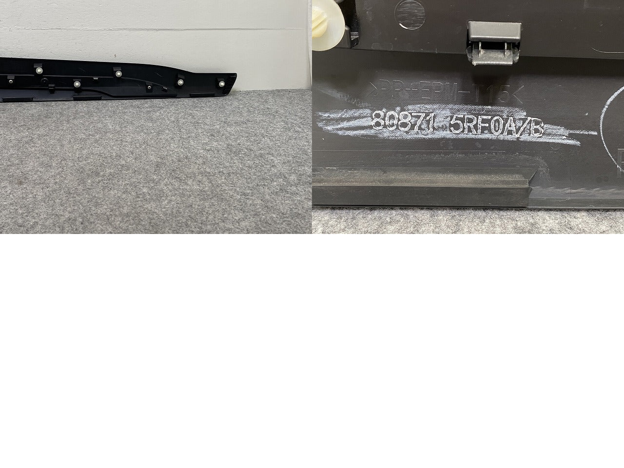 キックス/KICKS P15/RP15/SNP15 純正 左 フロント ドア サイドパネル 80871 5RF0A/B 素地 日産(143869)