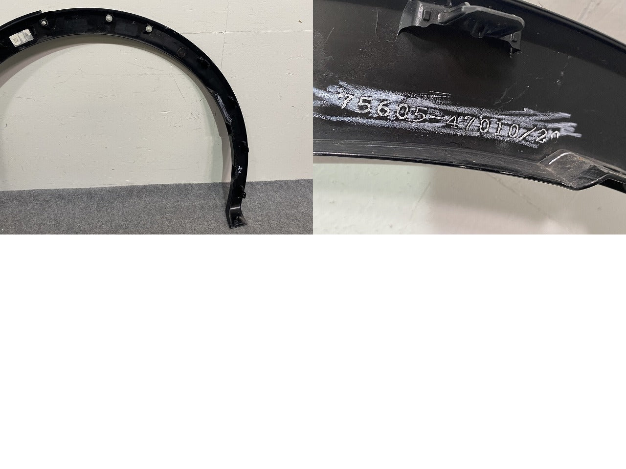 プリウス 60系/ZVW60/ZVW65/MXWH60/MXWH65/MXWH61 純正 右 リア フェンダーアーチモール/オーバーフェンダー 75605-47010/20 (143925)