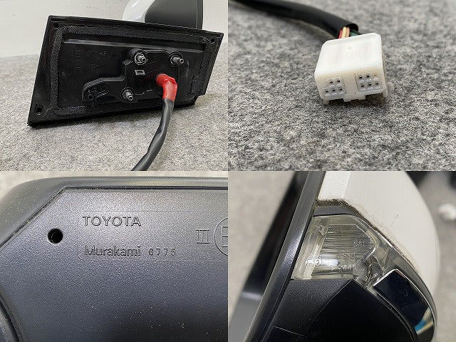 プリウス 50系/ZVW50/ZVW51/ZVW55 純正 右 ドアミラー 10線 ウインカー付 Murakami G775/T108 プラチナホワイトパールマイカ(144960)