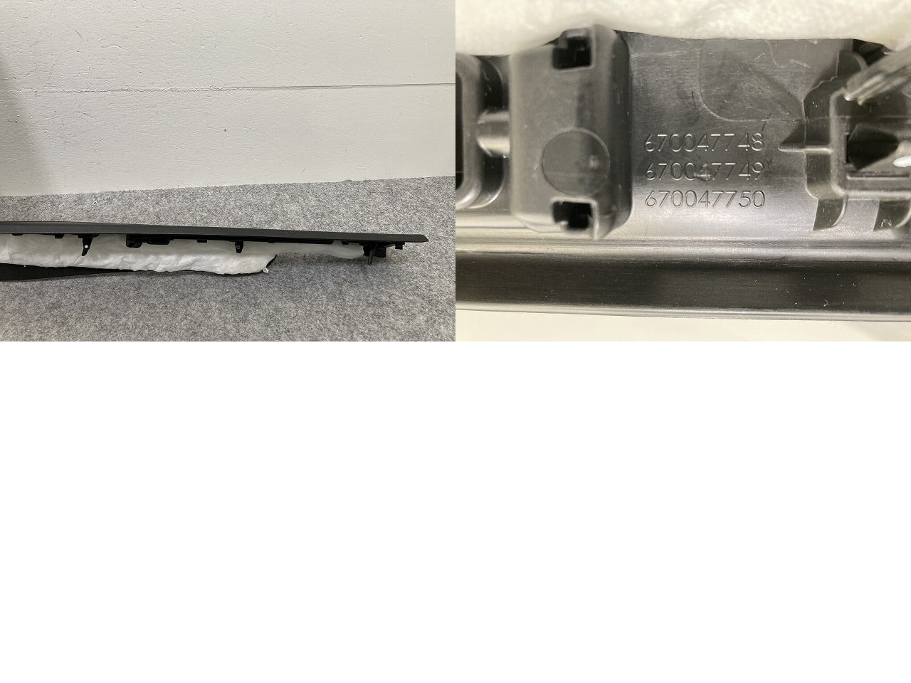 レヴァンテ MLE30E/MLE30D/MLE30A 純正 左 フロント スカッフプレート 670047748 素地 マセラティ(145327)