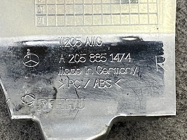 Cクラス W205 純正 右 フロント モール A205 885 1474 メッキ メルセデスベンツ(145407)