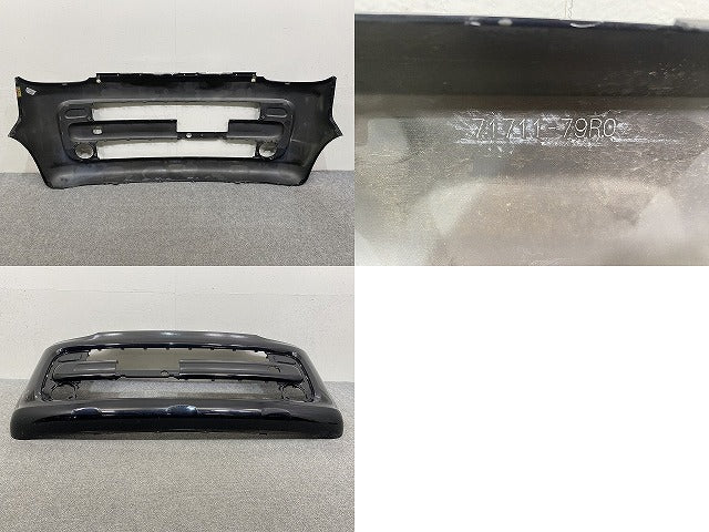 スペーシア/フレアワゴン MK53S/MM53S 純正 フロント バンパー 71711-79R0 ブルーイッシュブラックパール3 XJ3 スズキ(145596)