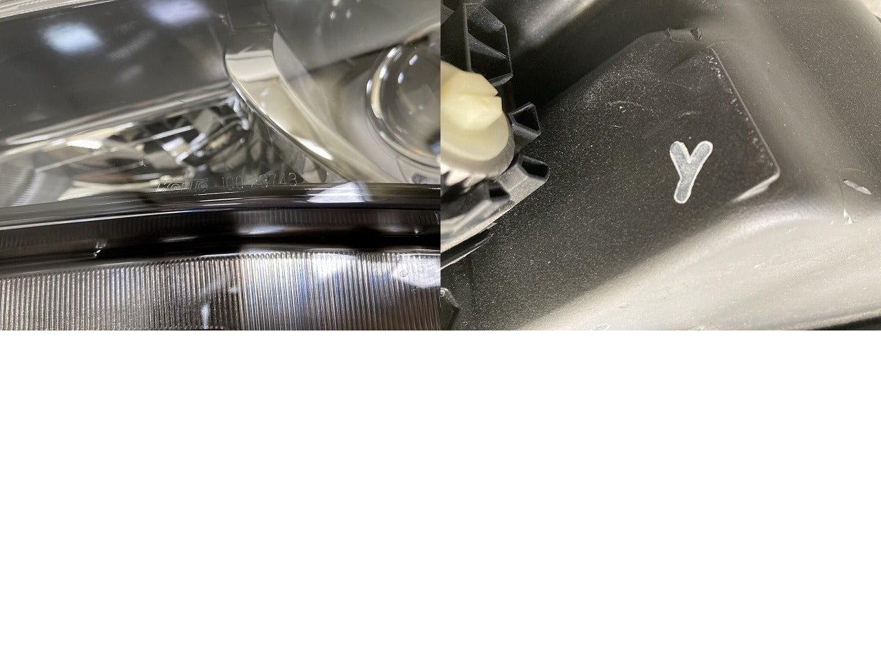 スカイライン/SKYLINE V37/YV37/HV37/HNV37/ZV37/400R 純正 中期/後期 左 ヘッドライト/ランプ LED レベライザー 刻印Y 100-23743(145680)