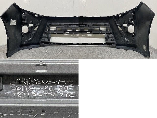 ヴォクシー VOXY 80系/ZRR80W/ZRR85W/ZRR80G/ZRR85G/ZWR80W/ZWR80G 純正 後期 フロント バンパー 52119-28L60/20 ブラック(145849)