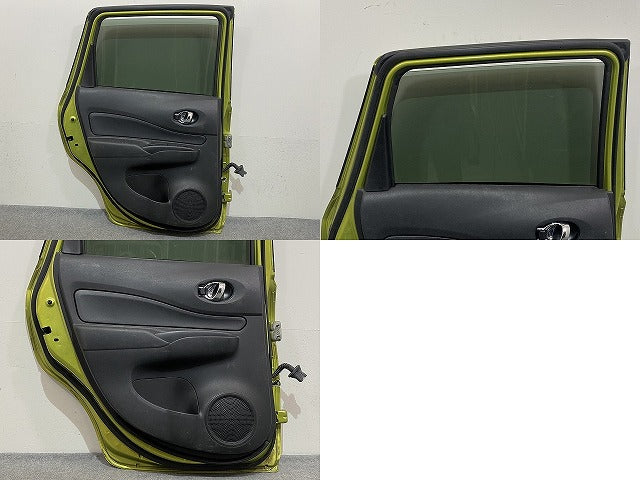 ノート/NOTE E12/NE12 e-POWER/HE12/SNE12 純正 左 リア ドア 内張りガラス付 オリーブグリーン EBA 日産(146365)