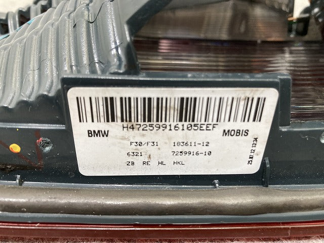 3シリーズ F30/F31 純正 前期 右 テールランプ/ライト/レンズ LED MOBIS 7259916-10/183611-12 BMW(146390)
