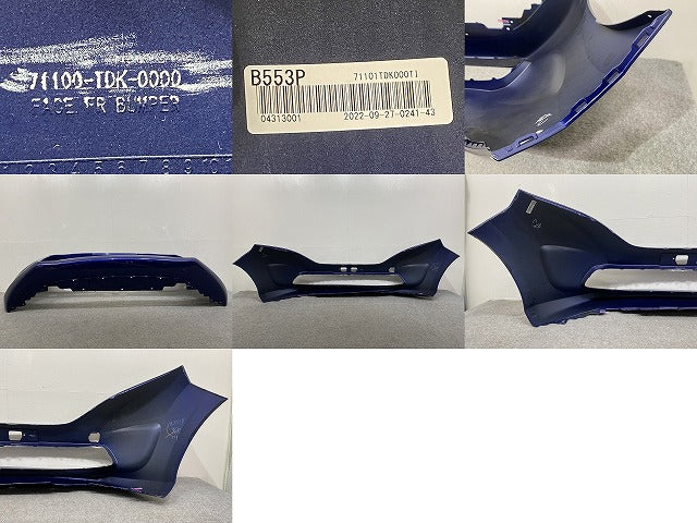 新品!フリード GB5/GB6 ハイブリッド/GB7/GB8 純正 前期 フロント バンパー 71100-TDK-0000 71101-TDK-000ZJ コバルトブルーパール(146564)