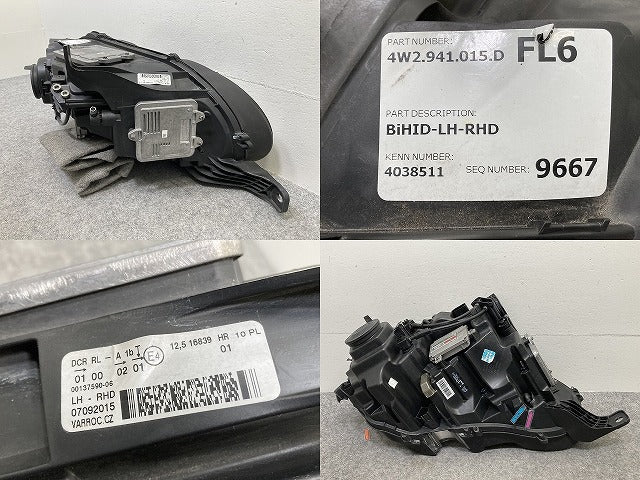 コンチネンタル GT 2011年ー 純正 左 ヘッドライト/ランプ キセノン HID バラスト AFS無 4W2.941.015.D ベントレー(146619)
