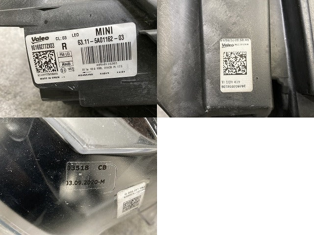 ミニ F54/F55/F56/F57 純正 後期 右 ヘッドライト/ランプ LED VALEO 90169277ZX03 MINI(146162)