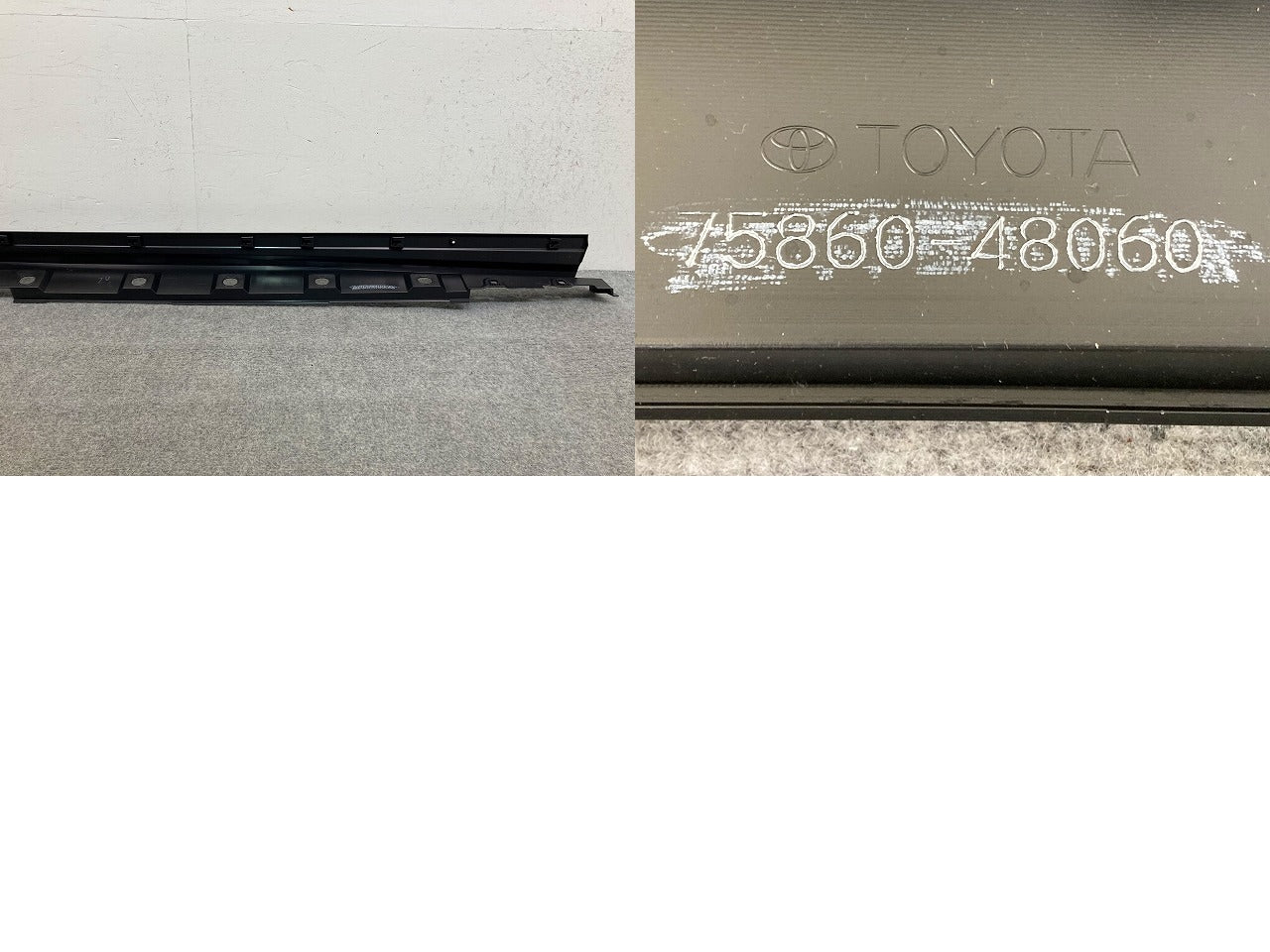 ハリアー 80系/MXUA80/MXUA85/AXUH80/AXUH85 PHEV/AXUP85 純正 左 サイドステップ/サイドスカート 75860-48060 素地 トヨタ(148021)