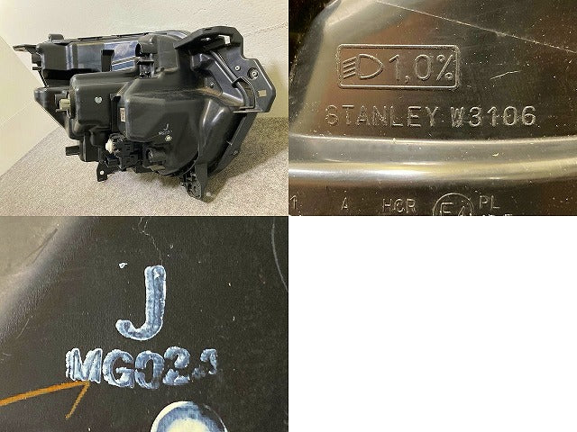 N-BOX/NBOX Nボックス カスタム/JF3/JF4 純正 後期 左 ヘッドライト/ランプ LED レベライザー 刻印J STANLEY W3106 メッキ ホンダ(148221)