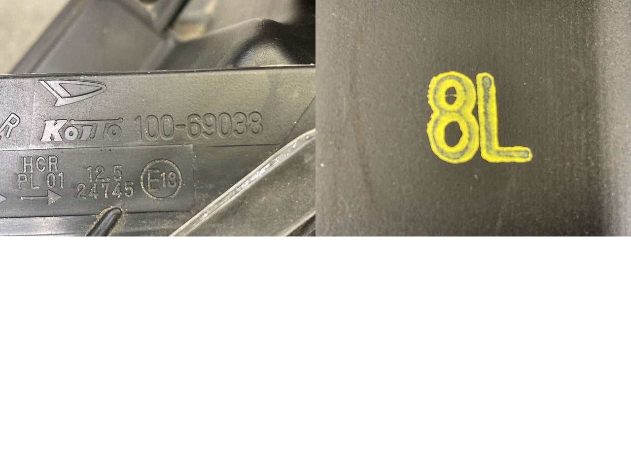 ムーヴ キャンバス/キャンパス LA800S/LA810S 純正 左 ヘッドライト/ランプ LED レベライザー 刻印8L KOITO 100-69038 ダイハツ(148302)