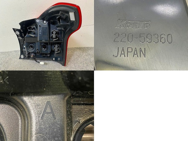 スイフト ZC83S/ZD83S ハイブリッド/ZC53S/ZD53S ZC43S 純正 左 テールランプ/ライト/レンズ LED 刻印A KOITO 220-59360 スズキ(148360)