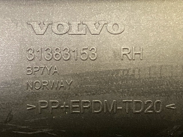 新品!S60/V60 FB 系/FD 系/Rデザイン 純正 右 フロント バンパー ロア カバー 31383153 V31383153 グレー メタリック ボルボ(148547)