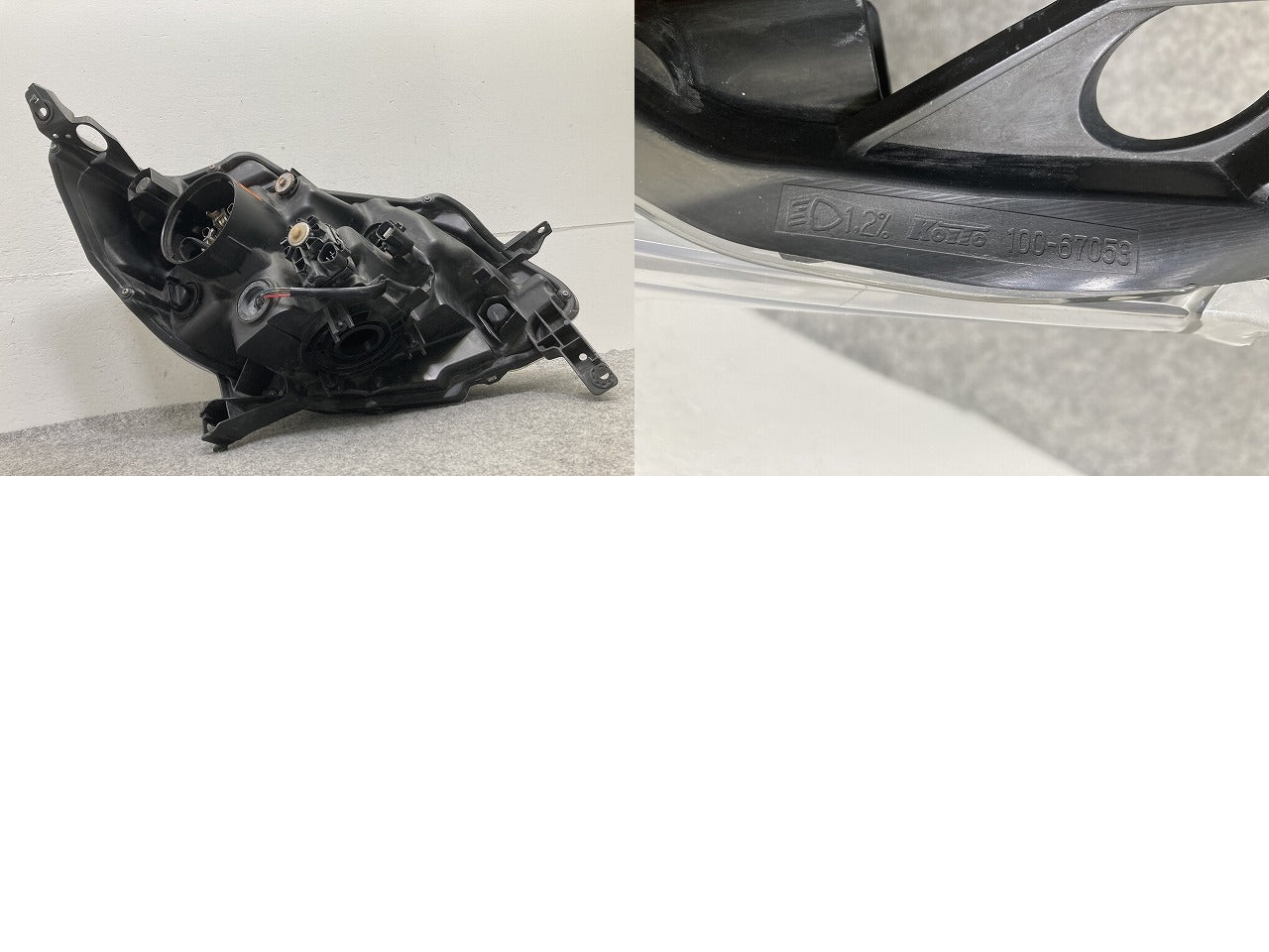 デイズ ルークス/eKスペース B21A/B11A 純正 前期 左 ヘッドライト キセノン HID レベライザー AFS無 KOITO 100-67053 メッキ 日産(148572)