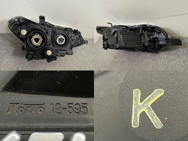 カローラ フィールダー 16系/NZE161G/NZE164G/NKE165G/ZRE162G 純正 後期 左 ヘッドライト ハロゲン レベライザー 刻印K 12-595(148604)