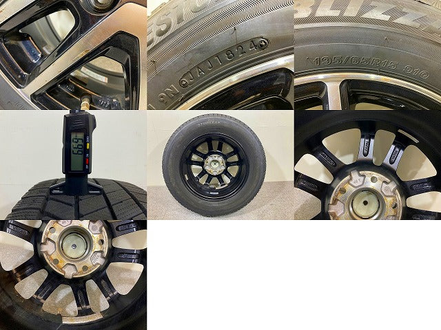 86 BRZ プリウス等 社外 タイヤホイールセット スタッドレス レアマイスター 4本セット 15x6J/5穴 5H/PCD100/ハブ径73mm 汎用(148857)