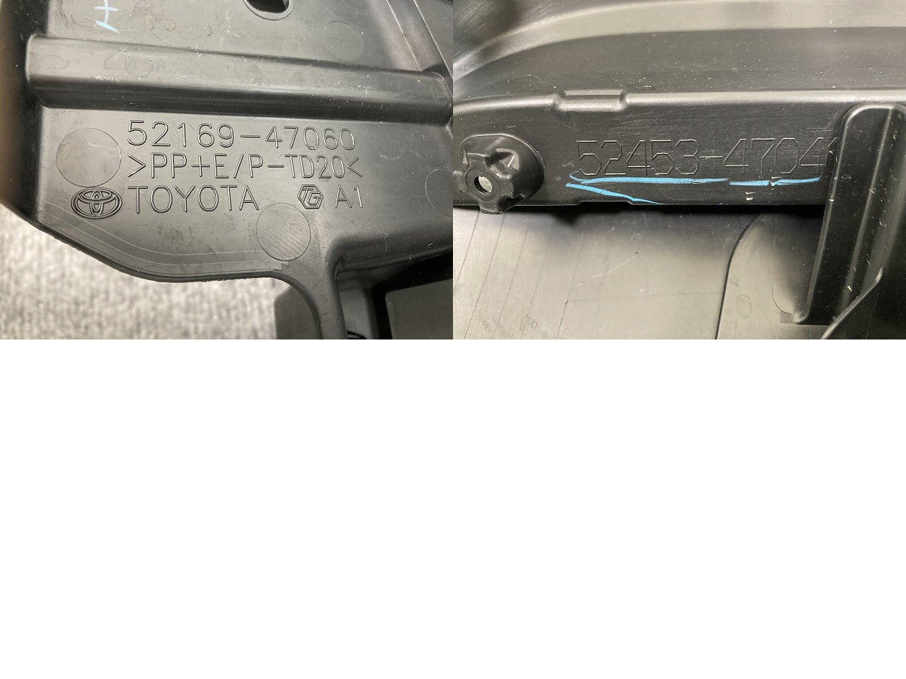 プリウス 50系 PHV ZVW52 GRスポーツ 純正 リア バンパーガードセンター/ガーニッシュ/ディフューザー ブラック ソリッド トヨタ(149412)