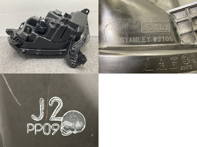 N-BOX/NBOX Nボックス カスタム/JF3/JF4 純正 右 ヘッドライト/ランプ LED 刻印J2 STANLEY W3106 メッキ ホンダ(149786)