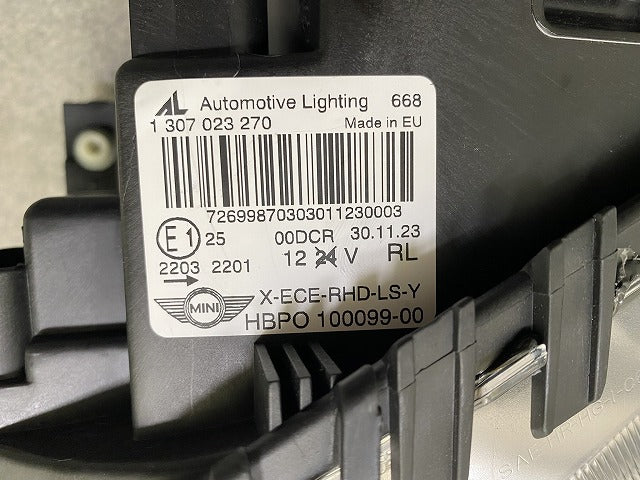 新品!R55 クラブマン R56 R57 カブリオレ R58 クーペ R59 ロードスター 左 ヘッドライト キセノン HID AFS無 AL 63127269987 MINI(149891)