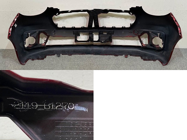 パッソ モーダ M700A/M710A 純正 前期 フロント バンパー Fバンパー 52119-B1270 ファイアークォーツレッドメタリック R67 トヨタ(150378)