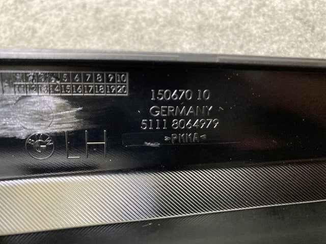 新品!5シリーズ Mスポーツ G30/G31 純正 左 フロント バンパー ロアグリル フィニッシャー 5111 8064979 51118064980 ブラック BMW(150592)